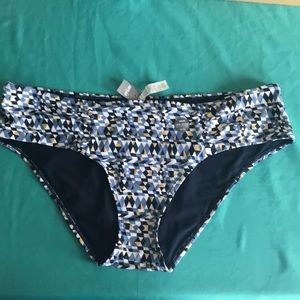 Aerie Blue geometric swim bottoms